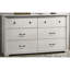 Commode blanche à 6 tiroirs avec poignées noires Elettra-1405446451