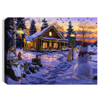Zandra - Winter Bliss 8x6 Lighted Tabletop Canvas