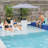 Step2 White Vero Chair Tall 15" In-Pool Ledge Lounger and Patio Chair