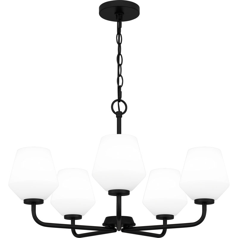 Sirkka 5 - Light Dimmable Classic / Traditional Chandelier, Matte Black