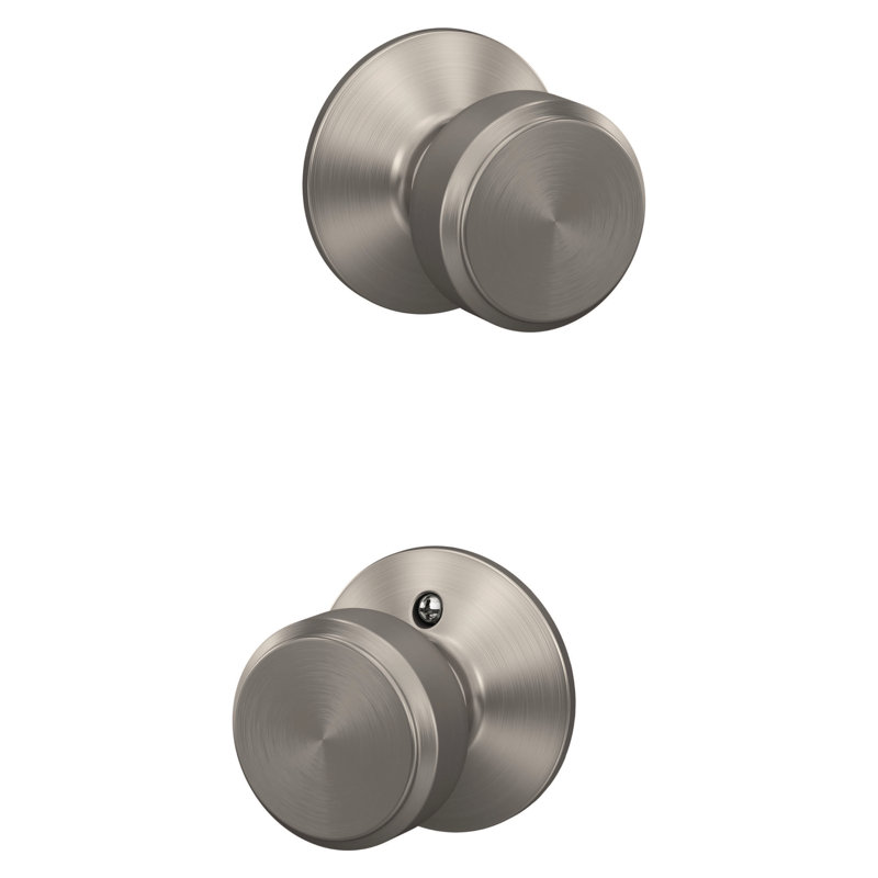 Bowery Passage Knob (Hall & Closet), Satin Nickel, Circle