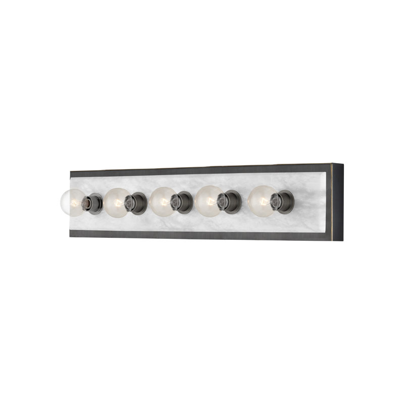 Berdine 5 - Light Bath Bar, Natural/Oil Rubbed Bronze