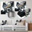 Décoration murale moderne en métal Bright Blue Smooth Abstract II-87837781