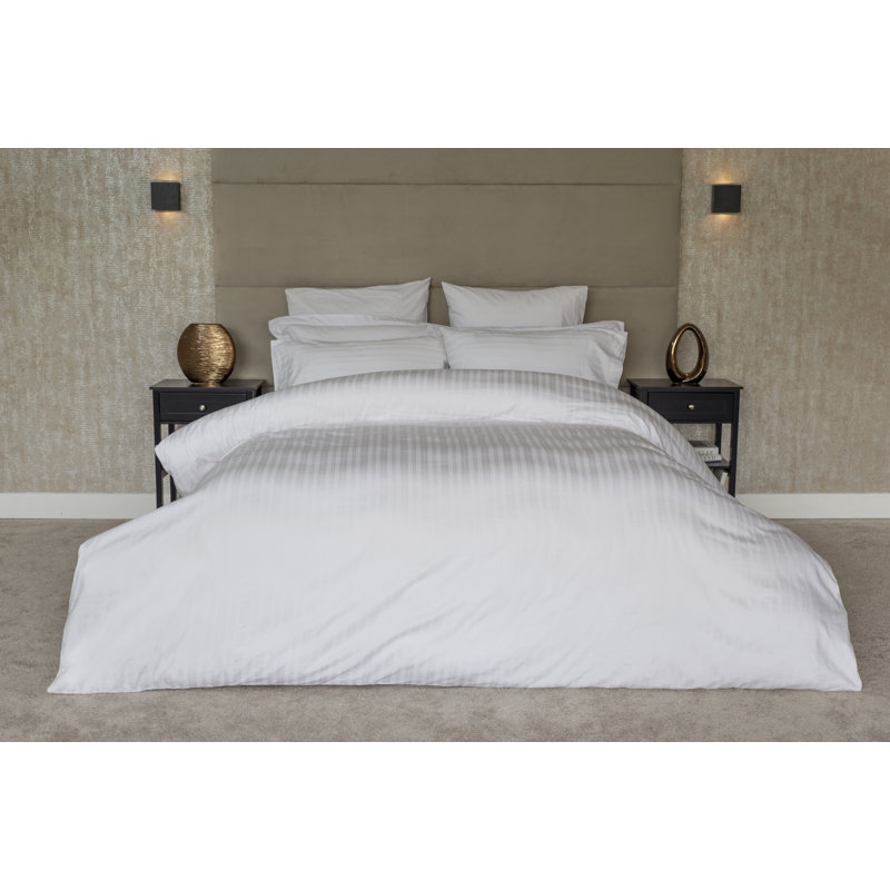 Tribeca Cotton Duvet Cover Set with Pillowcases, Double, White