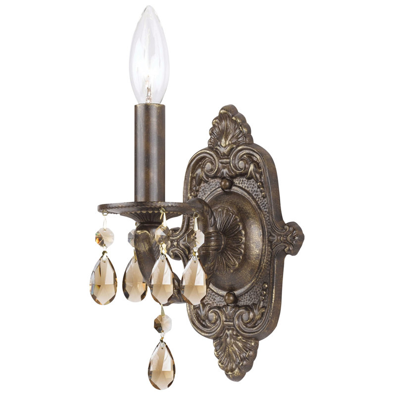 Abagail Candle Wall Light, Majestic Wood Polish, Venetian Bronze