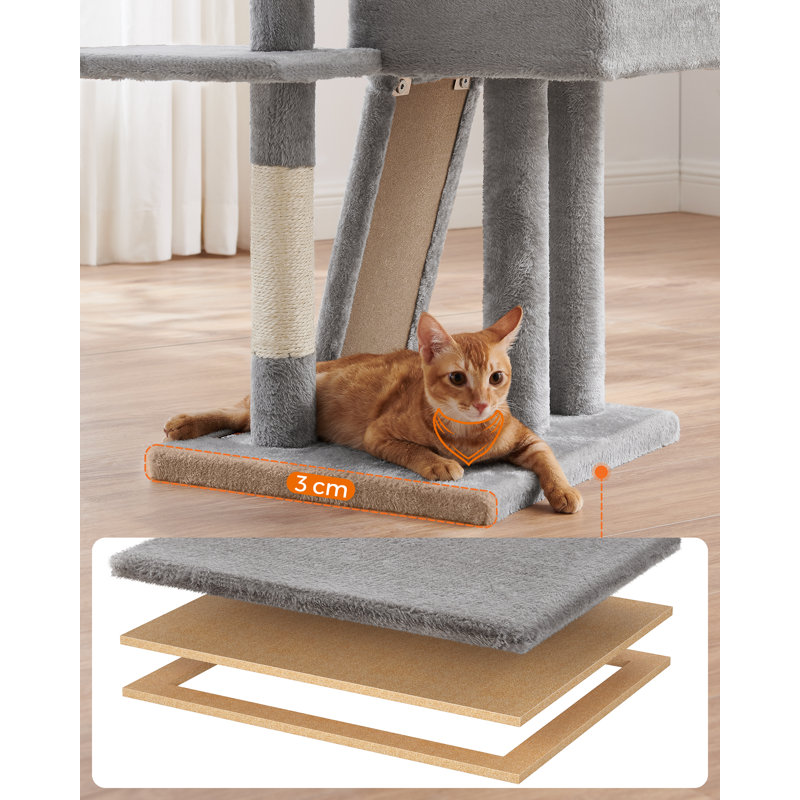 135cm Cat Tree, Light Grey