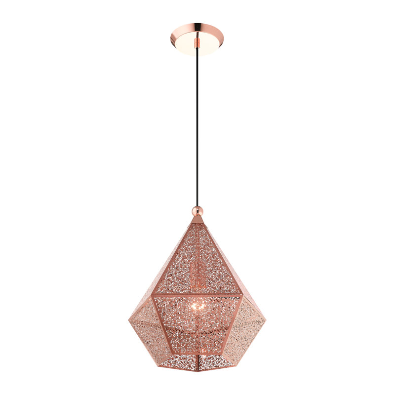 Luminaire suspendu géométrique 1 lumière Annalise, H 110 po x l 13,75 po x P 13,75 po