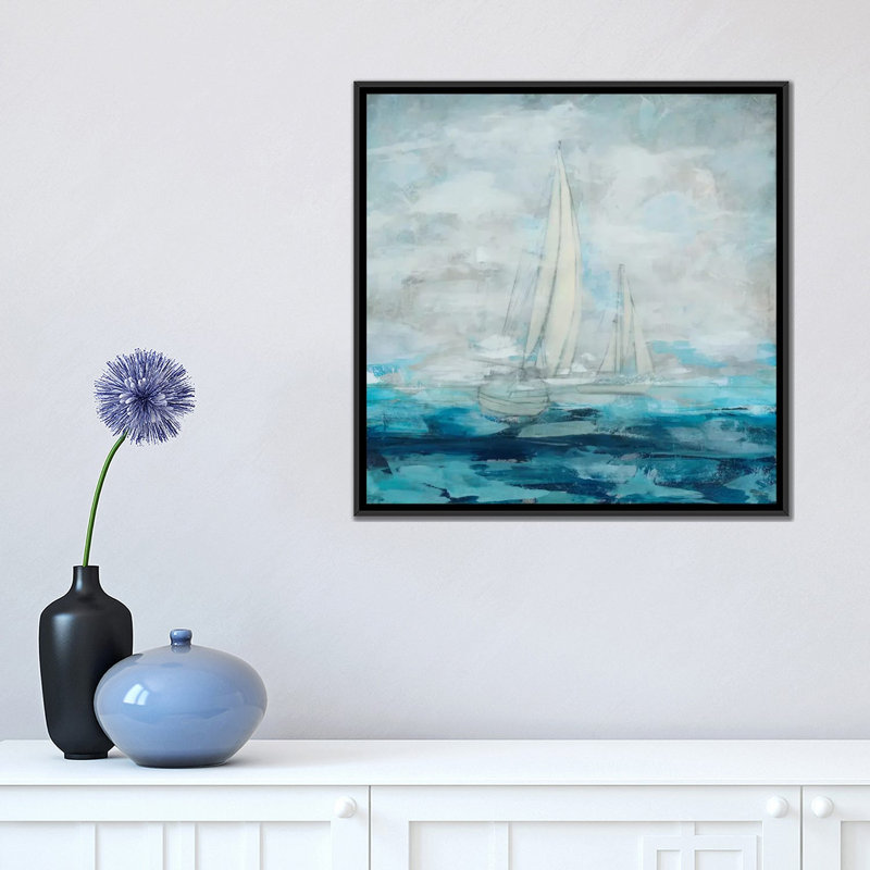 « into the distance », impression sur toile, H 18 po x l 18 po x P 1,5 po, Toile avec cadre noir, Pas de tapis