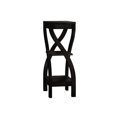 Brown Accent Table, 3 Square Side Table With Shelves, For Living Room, Bedroom Dark Plant Stand, Storage,