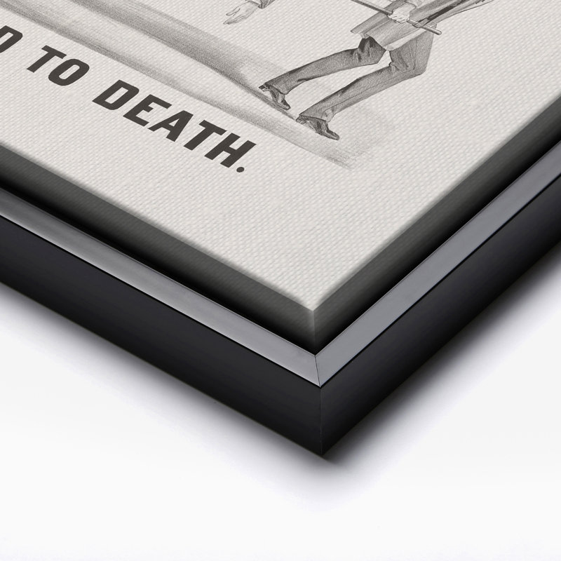 Cet homme était mort, H 08 po x l 10 po, Canevas, Cadre noir