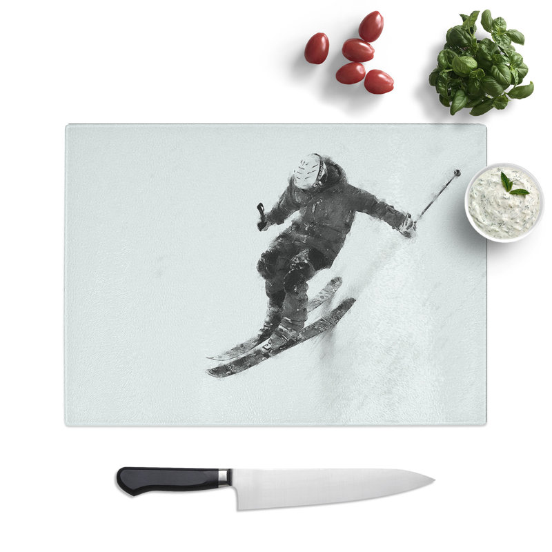 Skiing Vol.2 Chopping Board, 0.4cm H x 28.5cm W x 39cm L