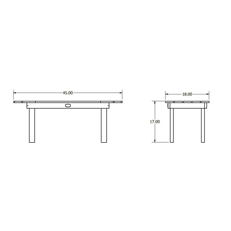 Table basse en plastique Kimber, Bleu Nantucket