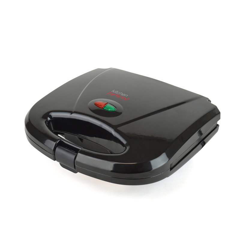 Kitchen Perfected 21.5 cm Non Stick Electric Grill Sandwich Maker, Black