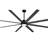 84" Black Ceiling Fan With Lights For Living Room, Remote Control And Quiet Reversible DC Motor