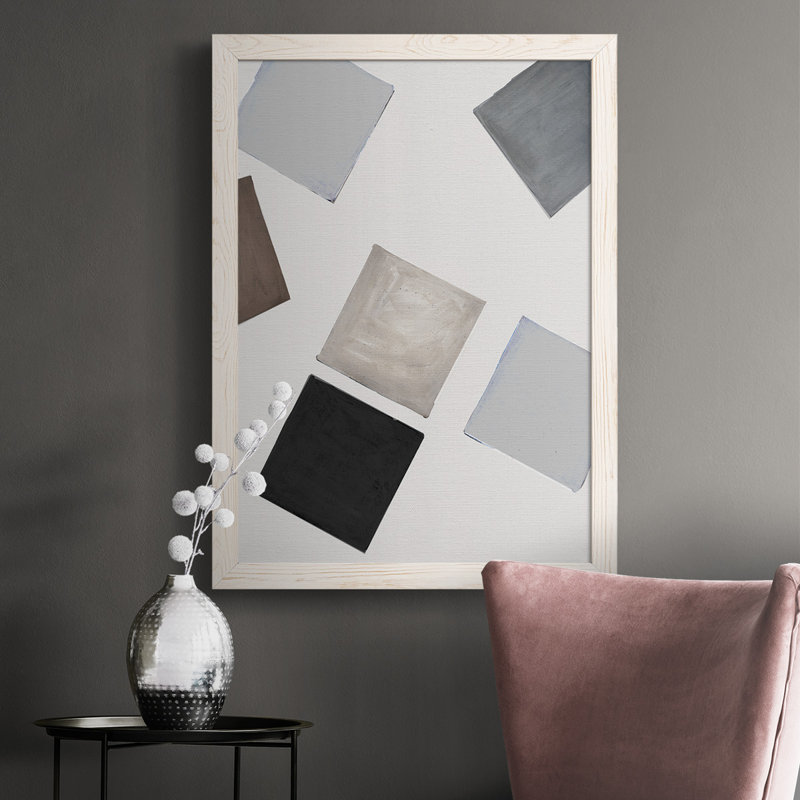 Block Encounter Revisit I, reproduction d'art sur toile, Blanc, H 37,5 po x l 27,5 po x P 1 po