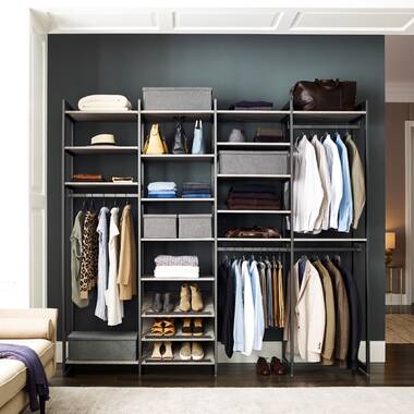 California Closets The Everyday System 72 W 14D Hanging & 3 Drawer Cabinet Closet System Martha Stewart Finish: Perry Street White Woodgrain Graph