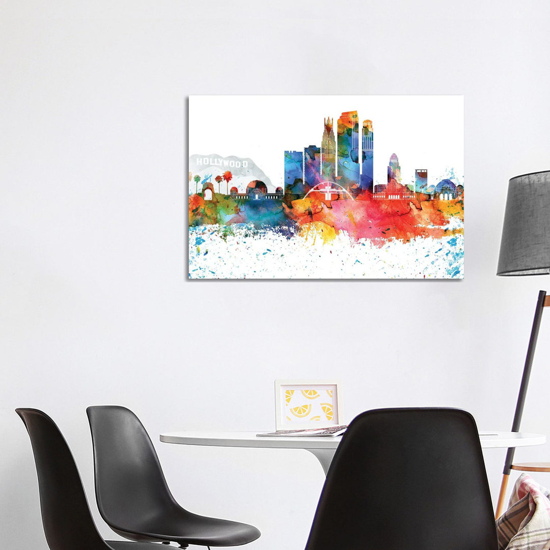 Los Angeles Skyline by WallDecorAddict - Wrapped Canvas Gallery-Wrapped Canvas Giclée