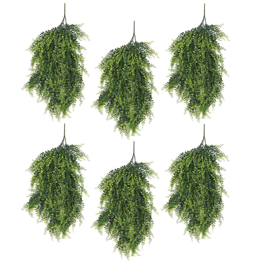 Leaf Pack Of 6 X Hanging Uv And Fire Resistant Artificial Foliage Plant 85Cm - Image 3