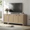 Meuble télé Boho avec 4 armoires de rangement en rotin, centre de divertissement télé pour téléviseur de 65 po ou moins