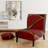 Yellow Triangulars Over Shades of Red - Modern Upholstered Slipper Chair