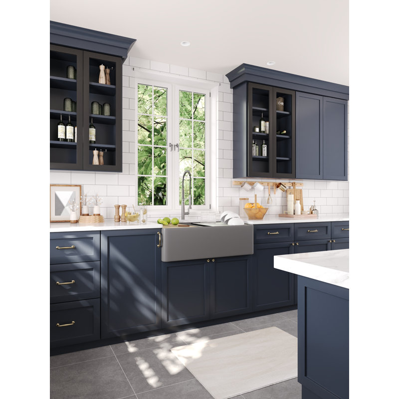 Évier de cuisine à double cuve avec station d'évier, grille à découper et égouttoir DeerValley L 33 po x l 20 po, Gris