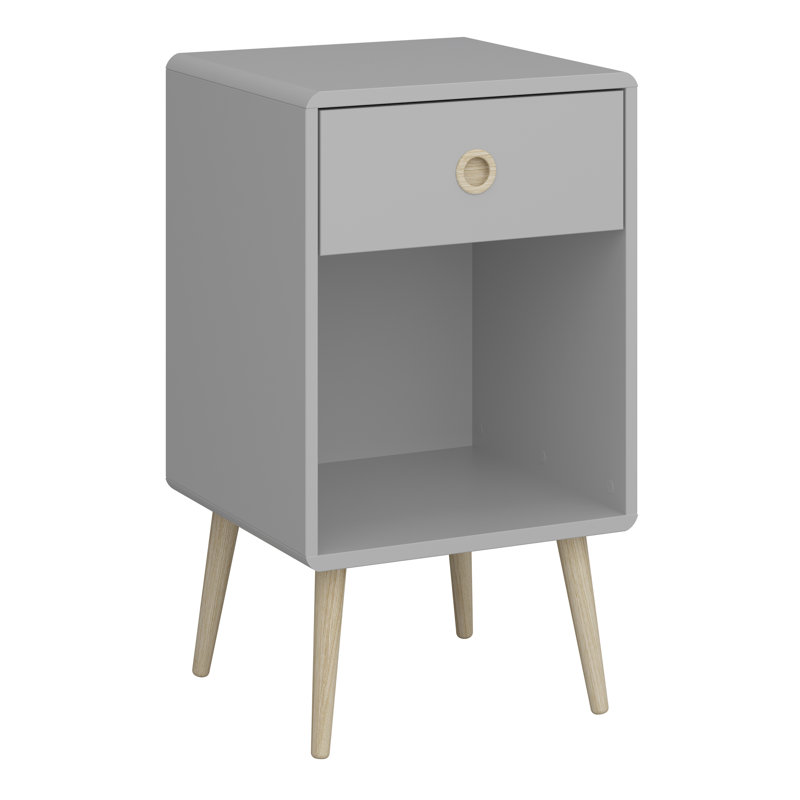Abbottstown 41.4cm W Manufactured Wood Bedside Table, Grey