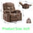 Massage Recliner Chair With Heat & Vibration Rocking Recliner With Usb Port, 8-Point Massage, Adjustable Intensity, Padded Lounge Chair With Storage Pockets, Fabric Manual Recline-1111357616