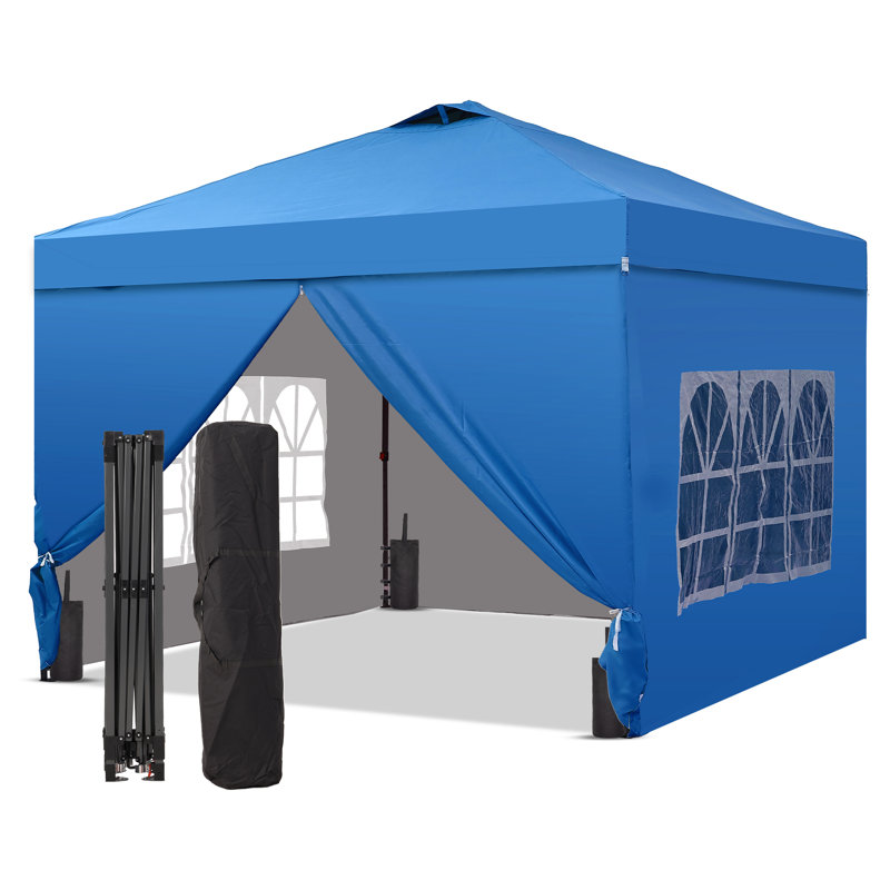 One-Push Set Up Canopy Tents, 12 (ft.) x 12 (ft.), Blue