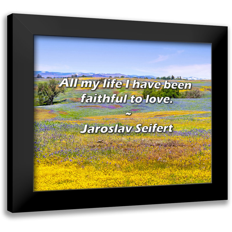 " All My Life I Have Been Faithful To Love. " by Jaroslav Seifert