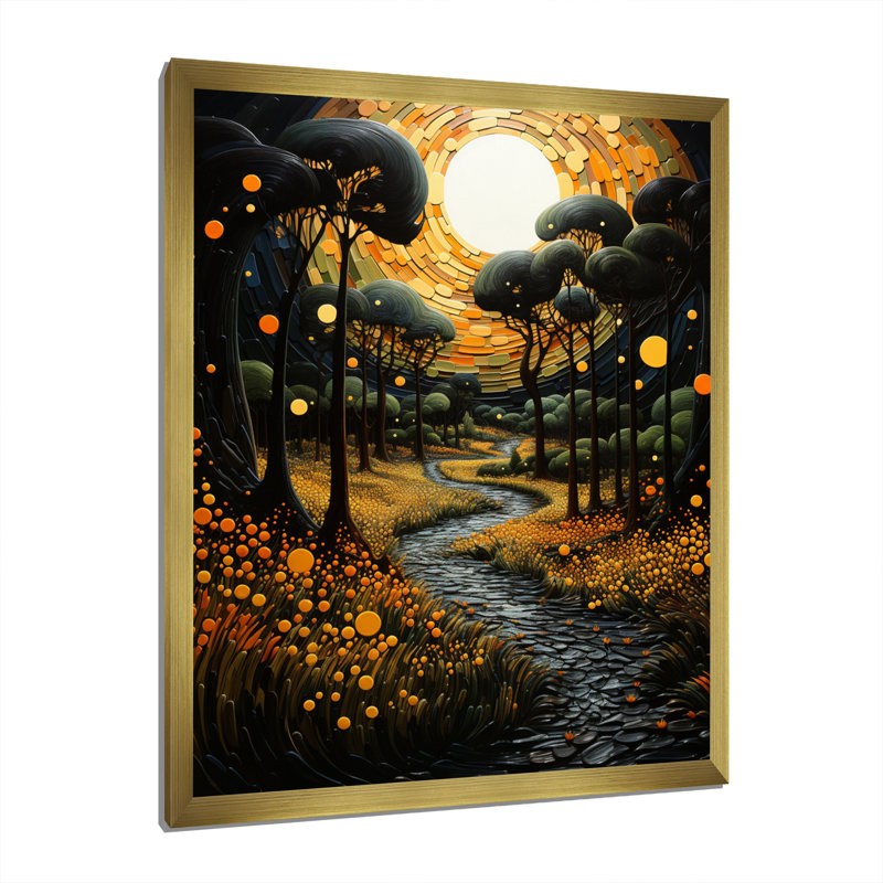 Impression sur toile Bahman, H 44 po x l 34 po x P 1,5 po, Encadrement doré