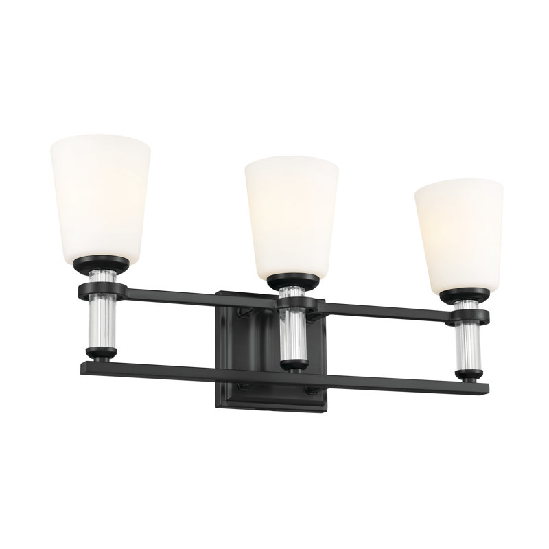 Burnita Dimmable Vanity Light, Black, 3