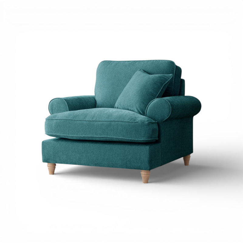 Longfellow Upholstered Armchair, Emerald
