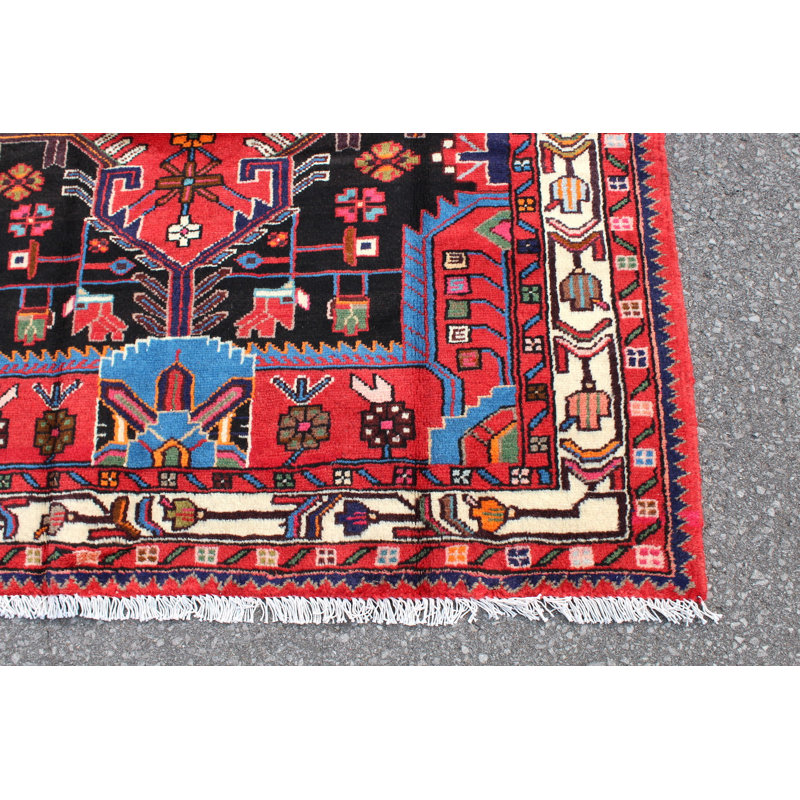 Tapis tribal géométrique rouge 4X7