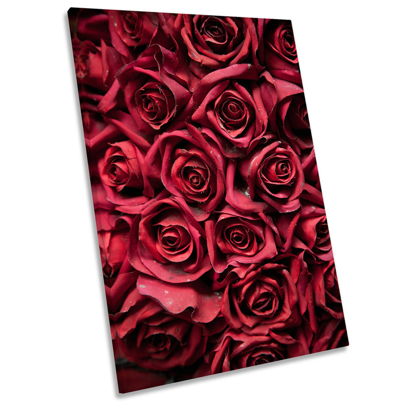 X7734 Rose Flowers - Wrapped Canvas Print, 121.9cm H x 81.3cm W x 4cm D
