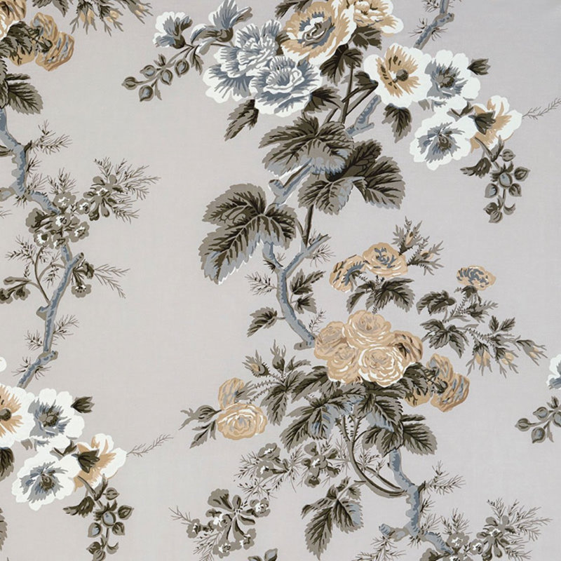 Tissu Pyne Hollyhock, Grisaille