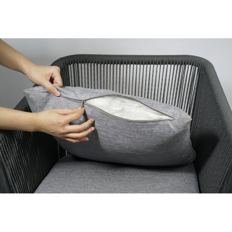 Ensemble repas rectangulaire avec coussins, Gris / Gris foncé, 79,5 po x 35,5 po x 29,9 po