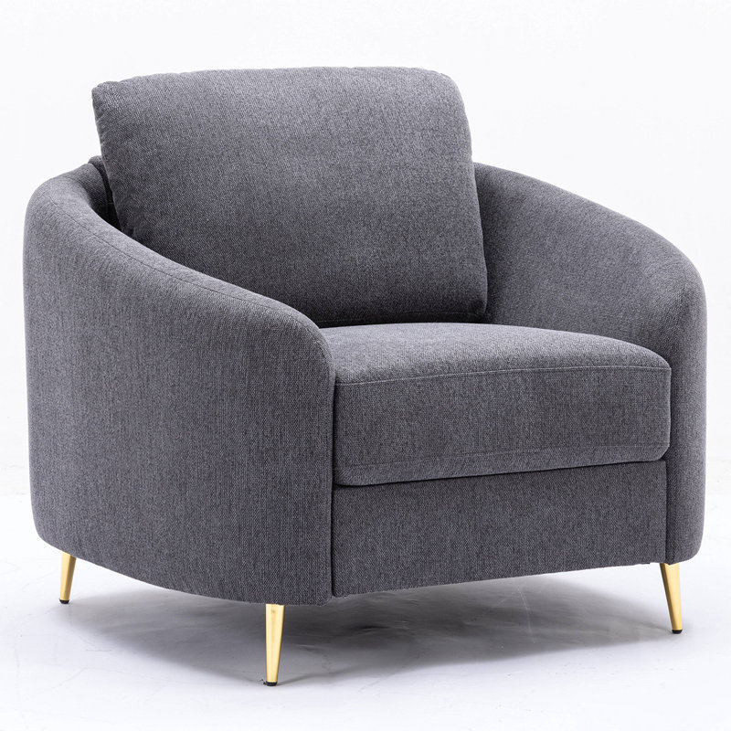 Fauteuil d'appoint à dossier lâche