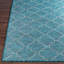 Tapis de couloir géométrique tissé à plat en polypropylène bleu sarcelle / gris-1798392926