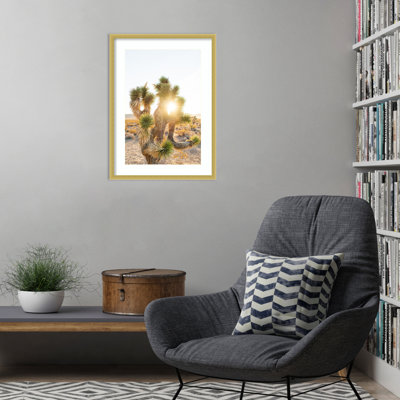Joshua Tree Sunrise by Criswell Wood Framed Wall Art Print