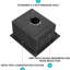 Évier de cuisine à simple cuve encastrable noir de 15 pouces en acier inoxydable de calibre 16 T304, feuille de lotus en forme de X, coin R10 pour plus d'espace, condensation