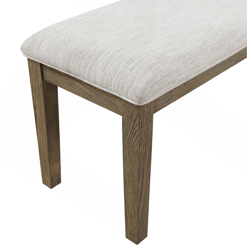 Élégant ensemble de table de salle à manger 6 pièces avec banc et chaises d'appoint