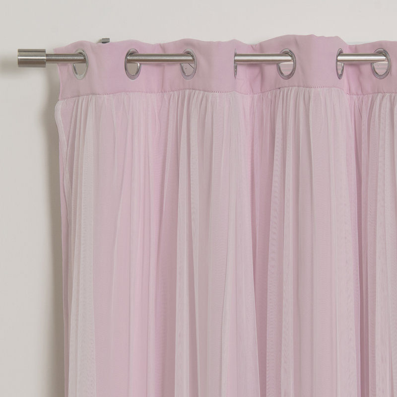 Rideau en polyester Allisin, Rose pâle