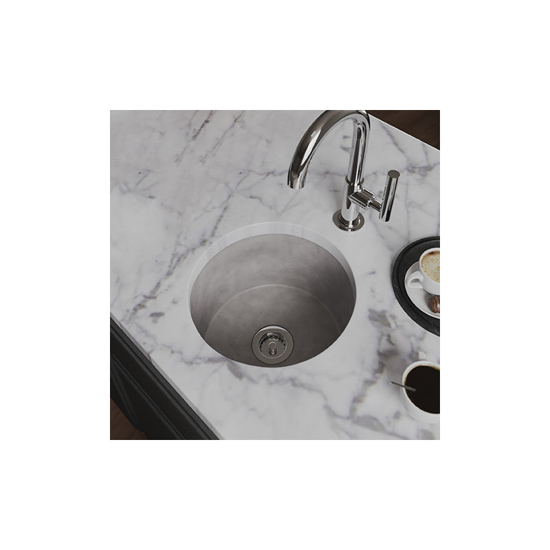 Malibu 14" L x 14" W Dual Mount Bar Sink, Ash