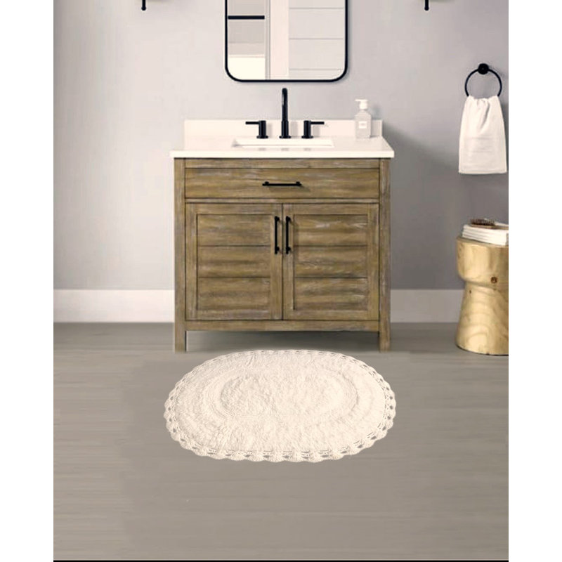Tapis pour salle de bain Schrick, Ivoire