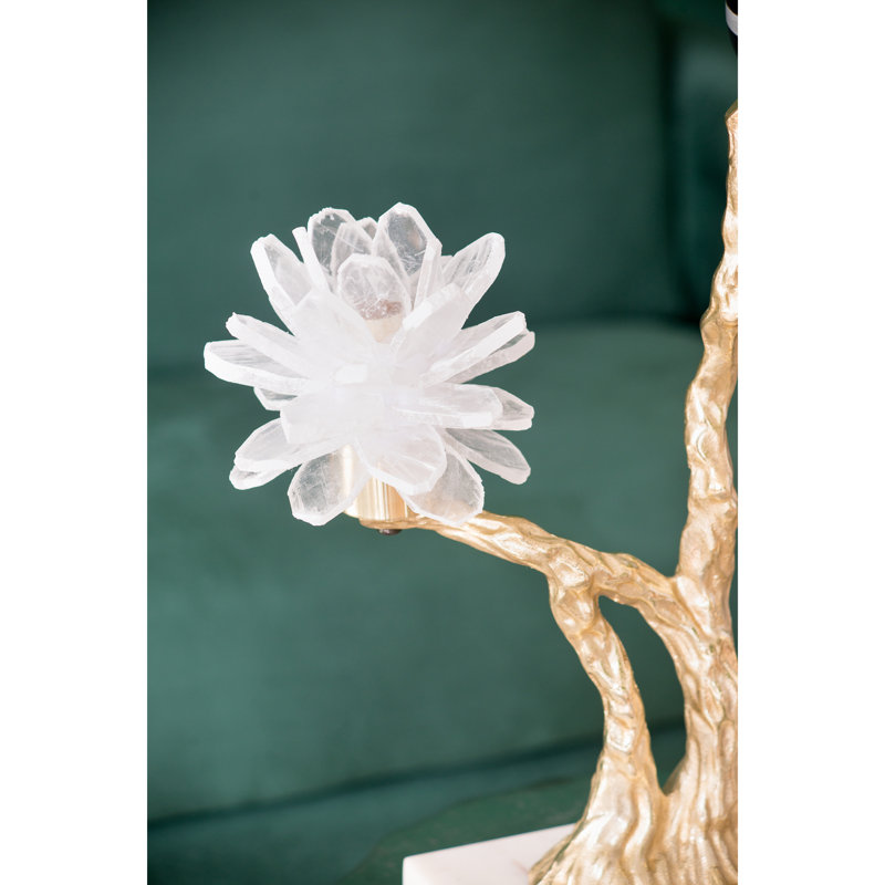 Porte-bougie en aluminium avec support en marbre, 8 x 5 x 15 po