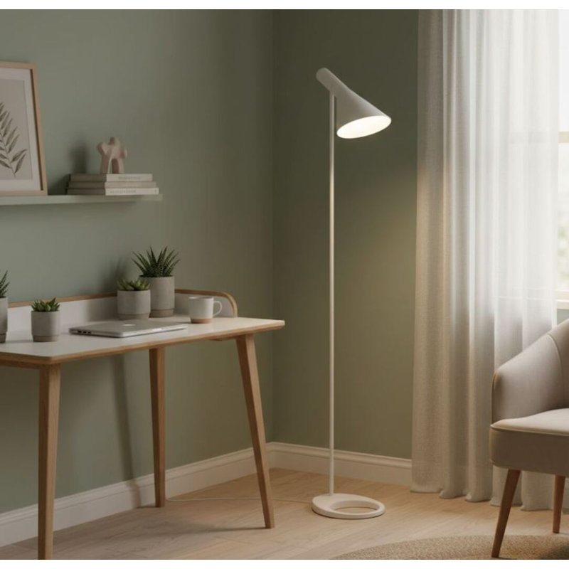 Lampe sur pied 09.Florida, Blanc, Blanc