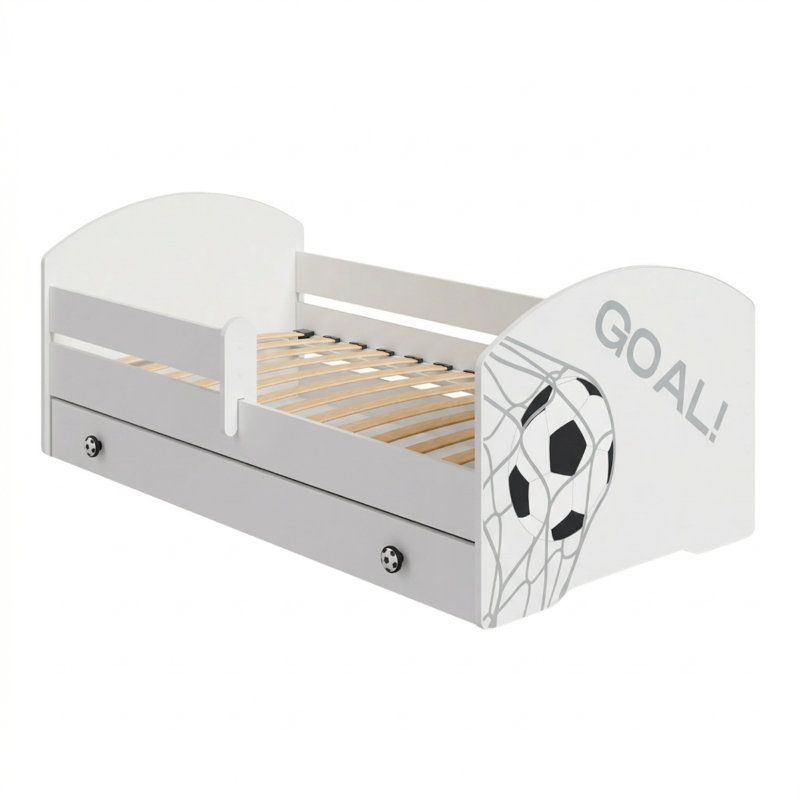 LUK children's bed with drawer and rail 160x80 GOL, Cot Bed/Toddler (70 x 140cm)