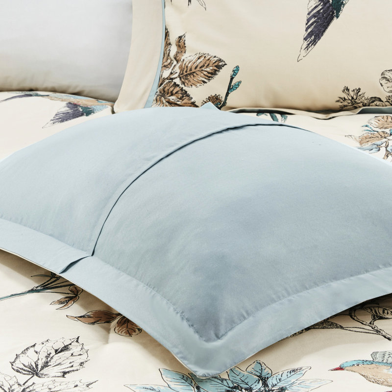 Édredon très grand en sergé de coton kaki - Ensemble de 7 pièces pour la chambre à coucher