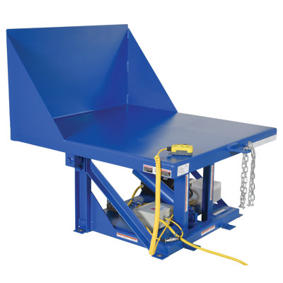 Vestil EM1-500-4250-2 Efficiency Master Tilt Table, 2000 lb Capacity, 42 x 50, 90 degree, 24 Horizontal Height, Blue
