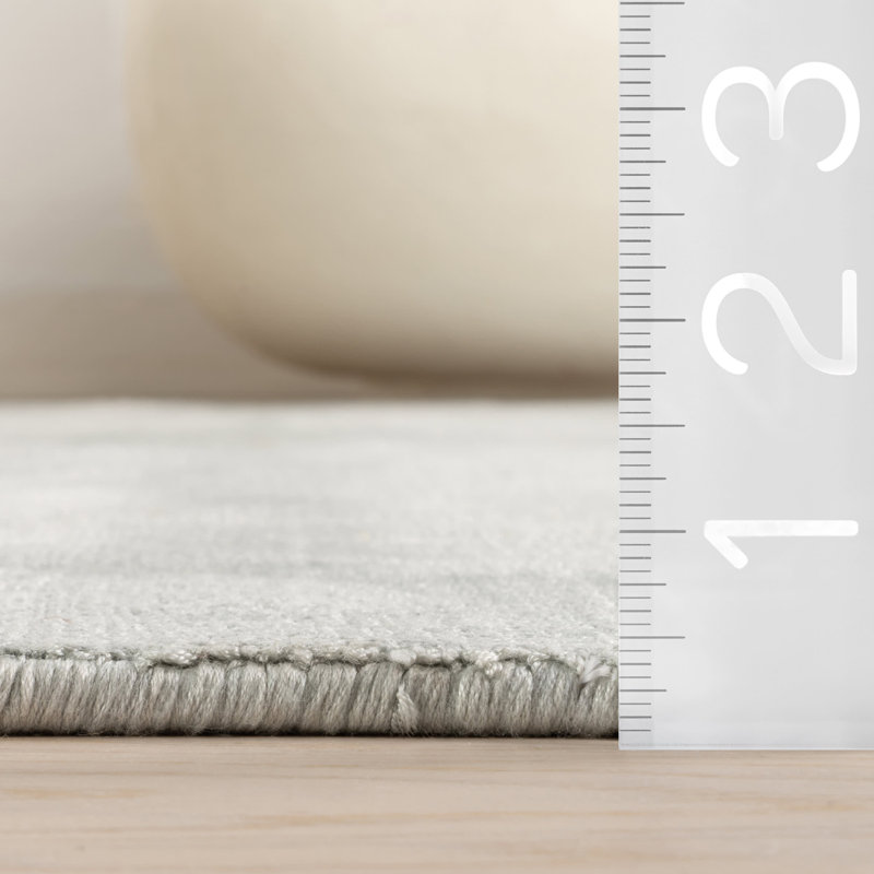 Alva Sky Hand Loom Knotted Viscose Rug, Rectangle 8'6" x 11'6"